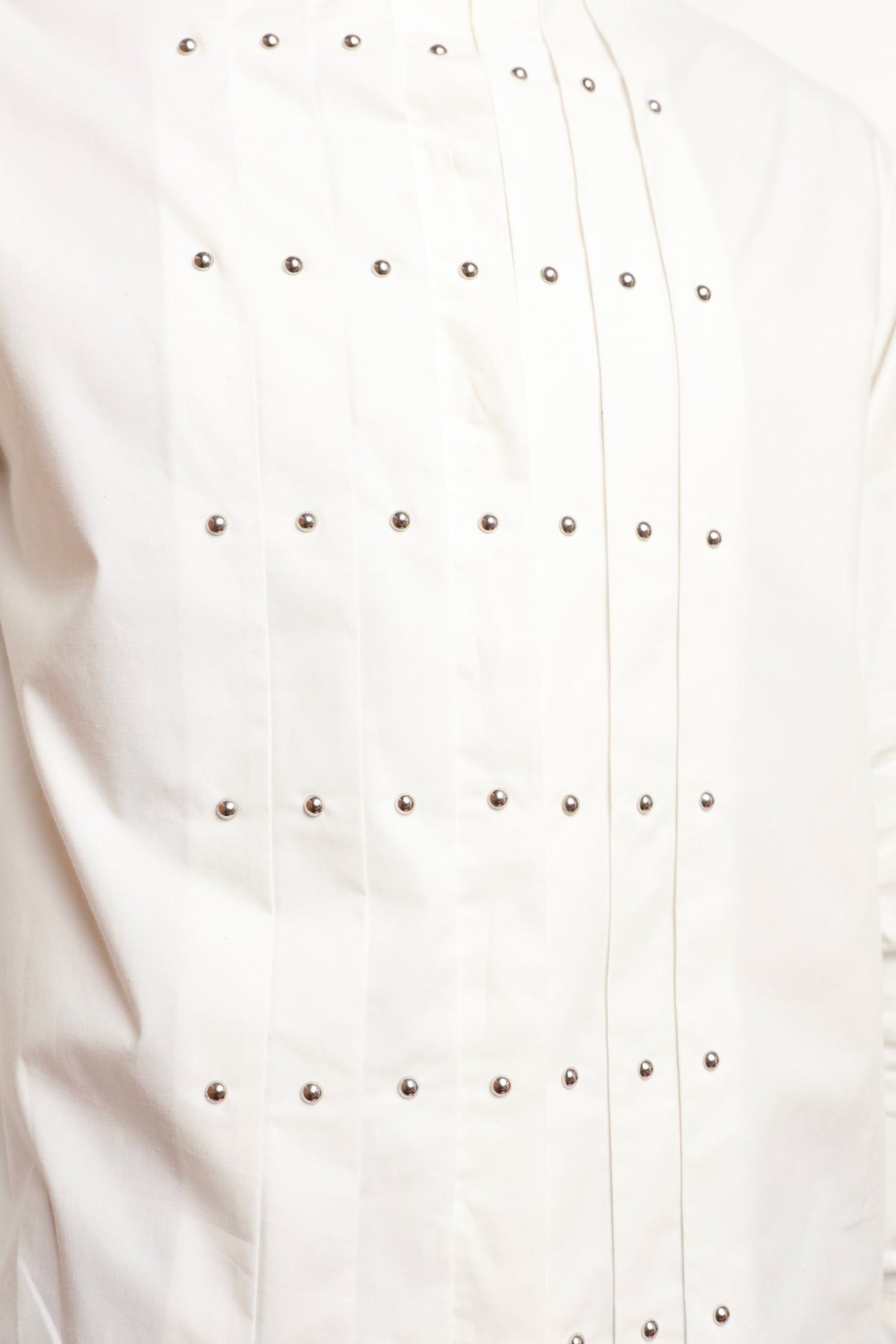 WHITE STUDDED SHIRT