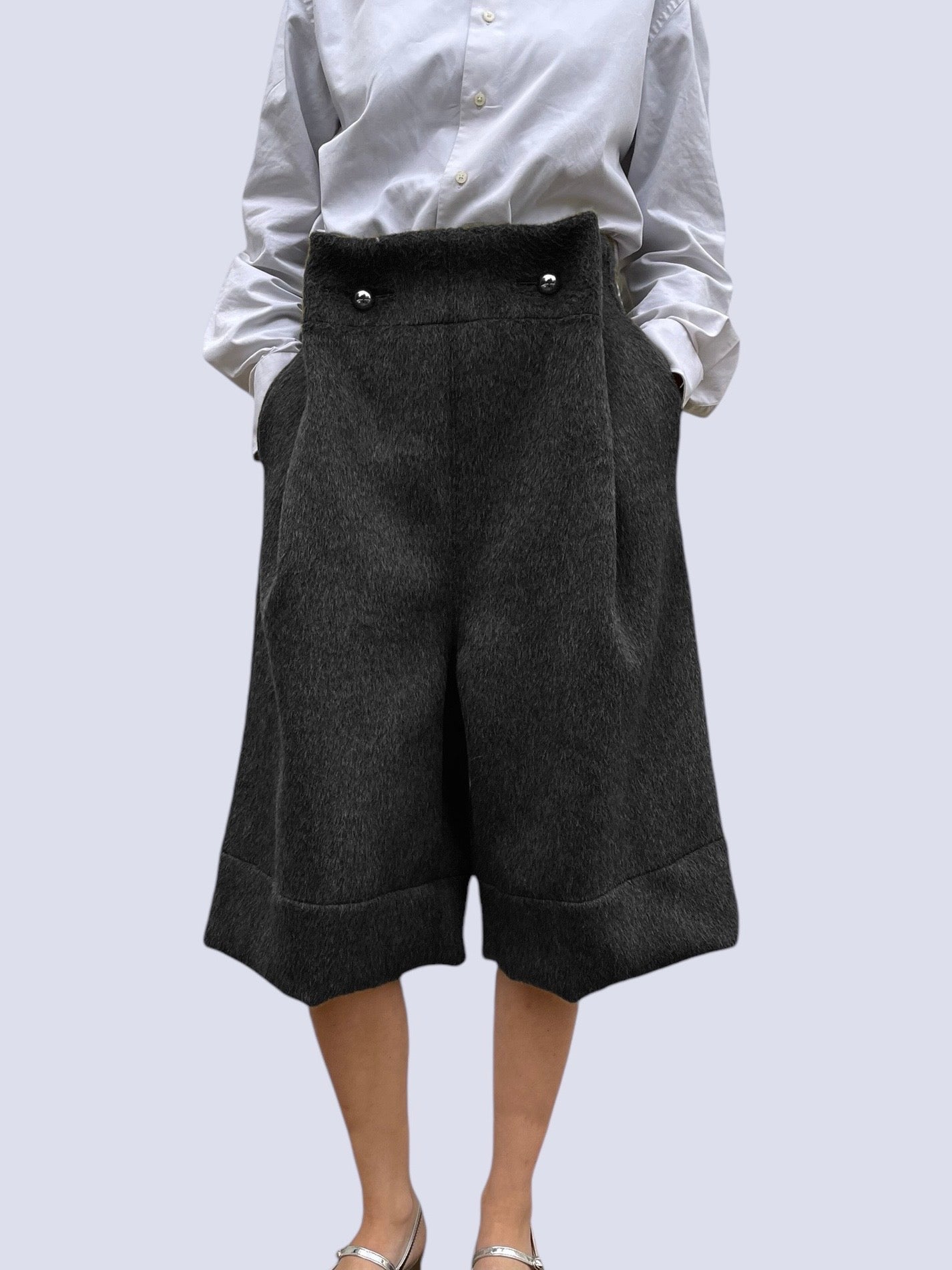 BLACK MOHAIR SHORT