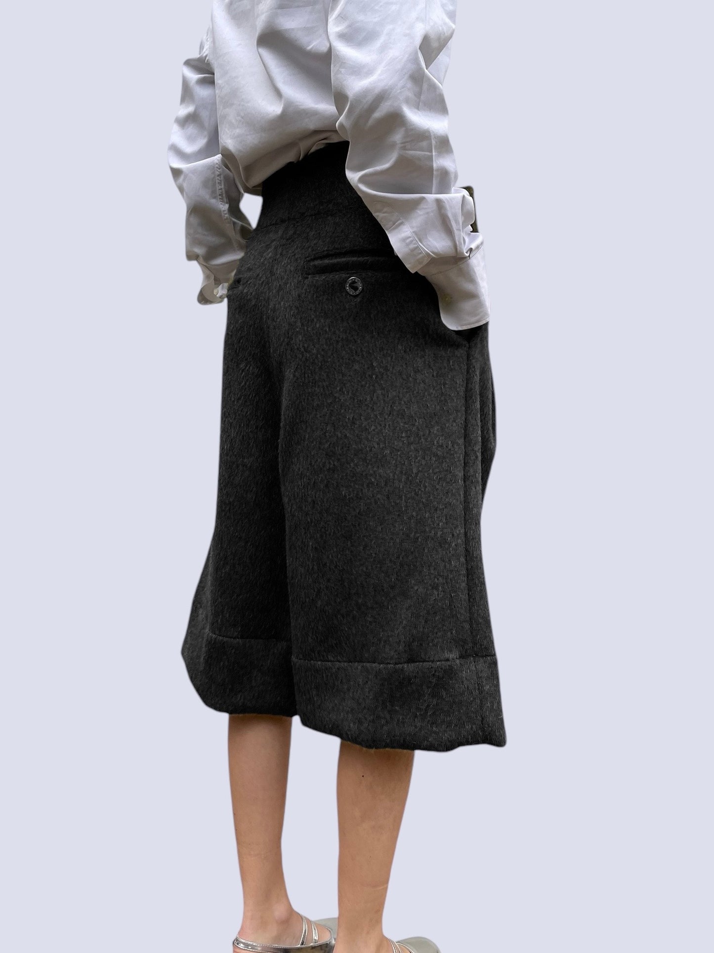 BLACK MOHAIR SHORT