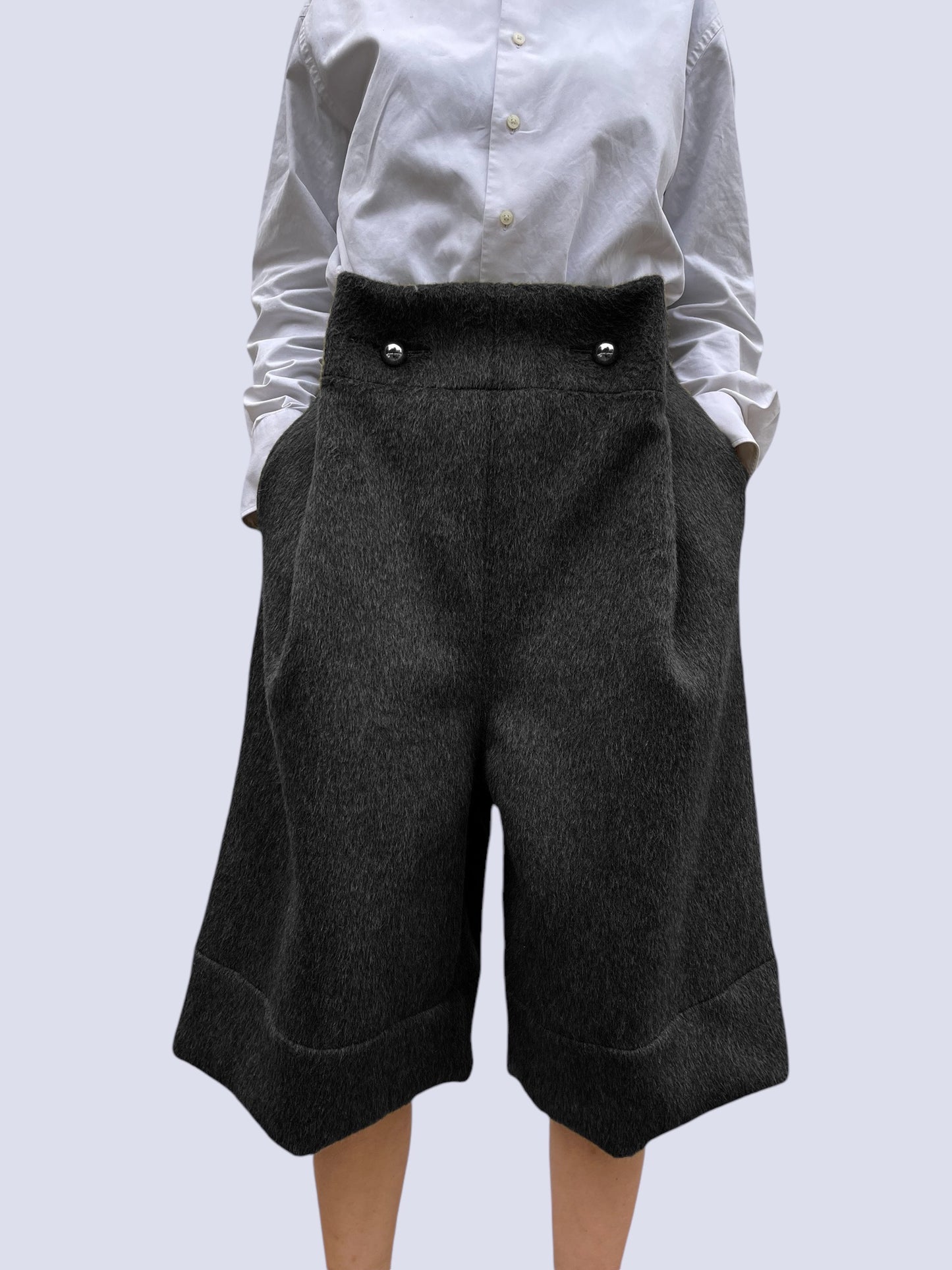 BLACK MOHAIR SHORT