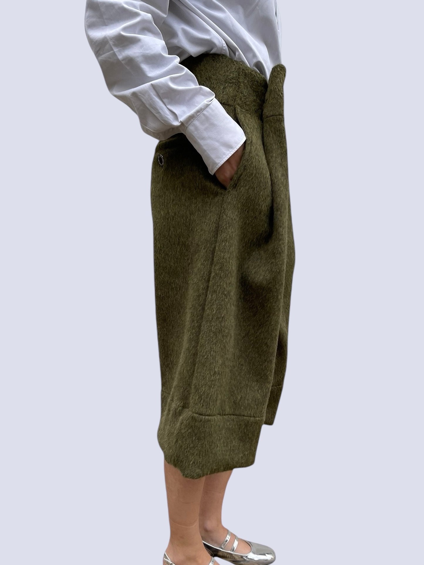 KHAKI MOHAIR SHORT