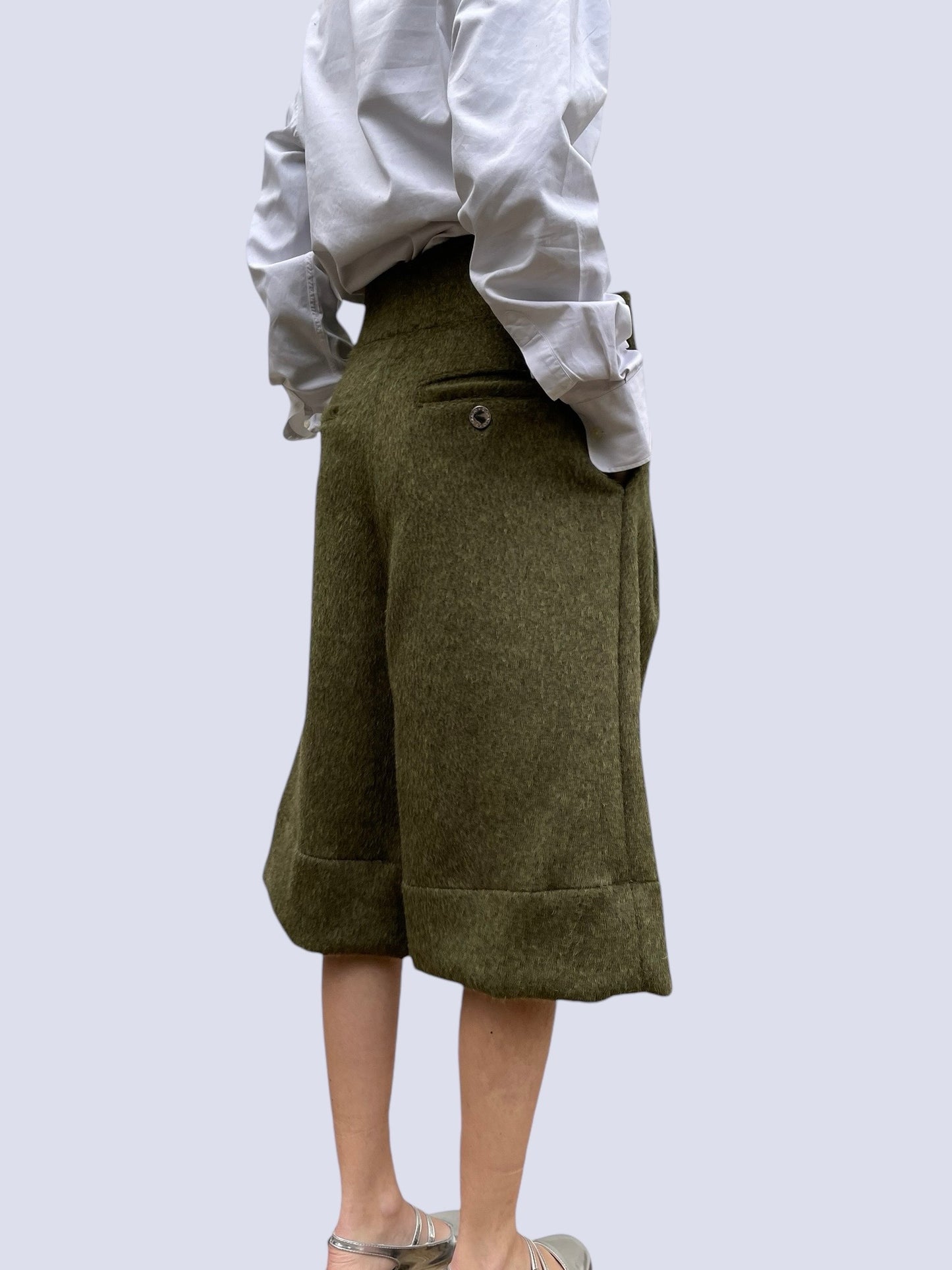 KHAKI MOHAIR SHORT
