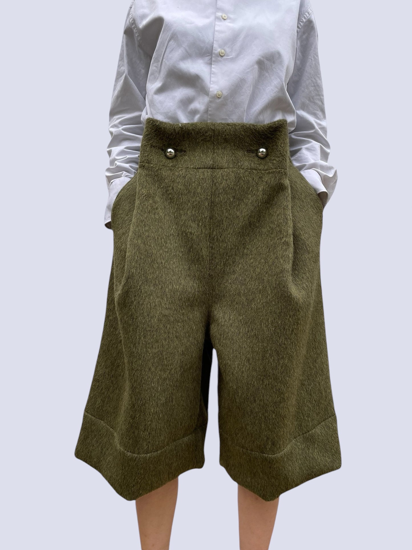 KHAKI MOHAIR SHORT