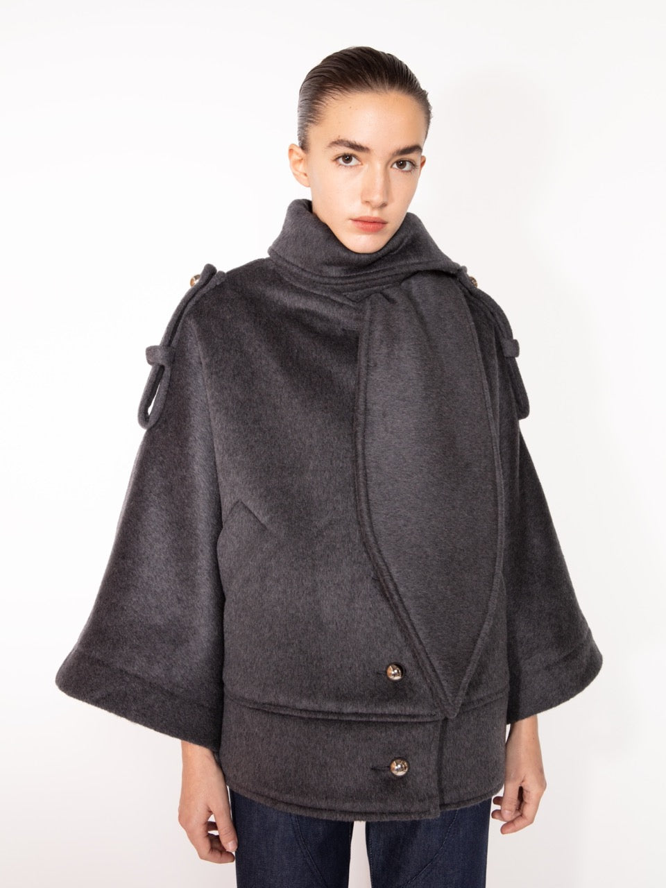 MOHAIR CAPE COAT