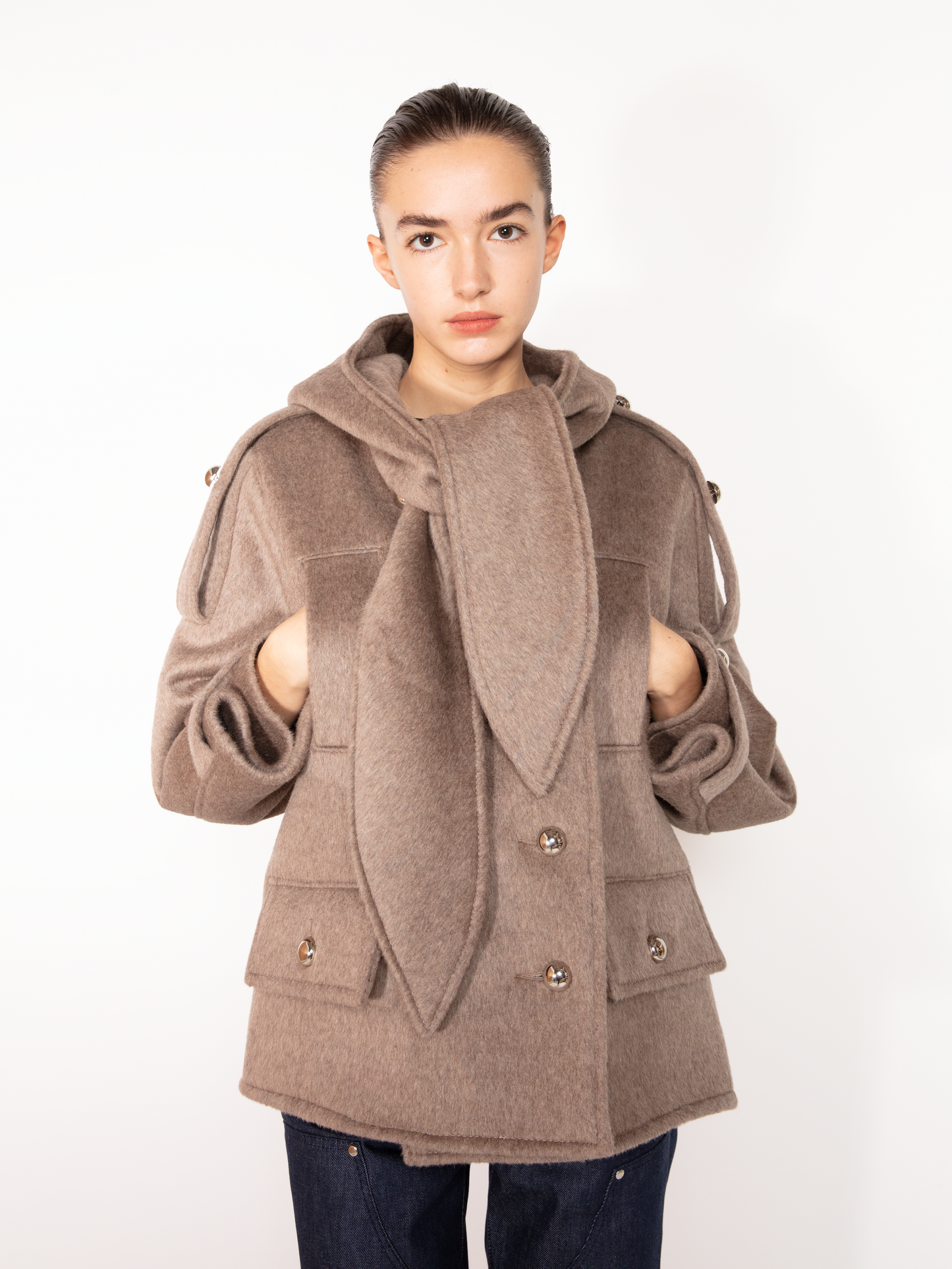MOHAIR HOODED JACKET