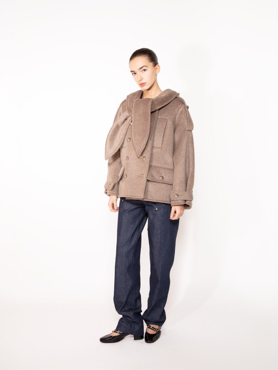 MOHAIR HOODED JACKET