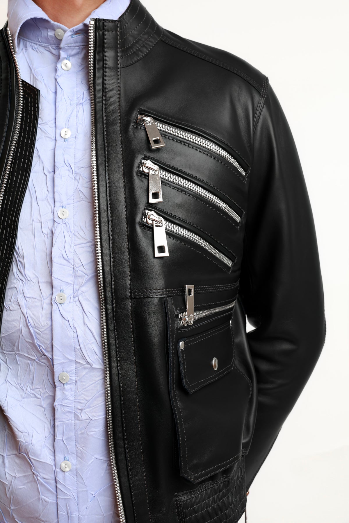 BLACK ZIP JACKET