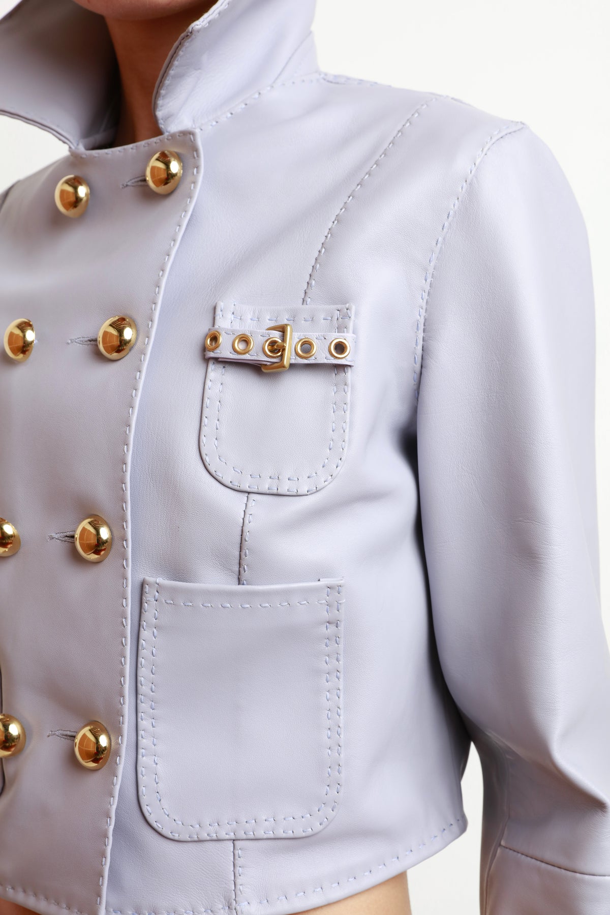 VESTE À SURPIQÛRES LAVANDE
