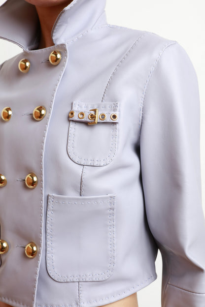 VESTE À SURPIQÛRES LAVANDE