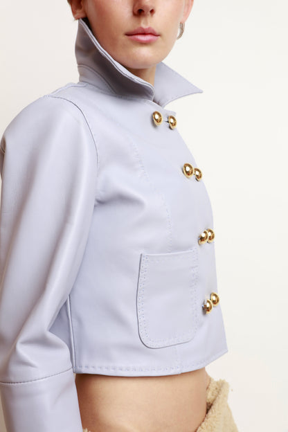 VESTE À SURPIQÛRES LAVANDE