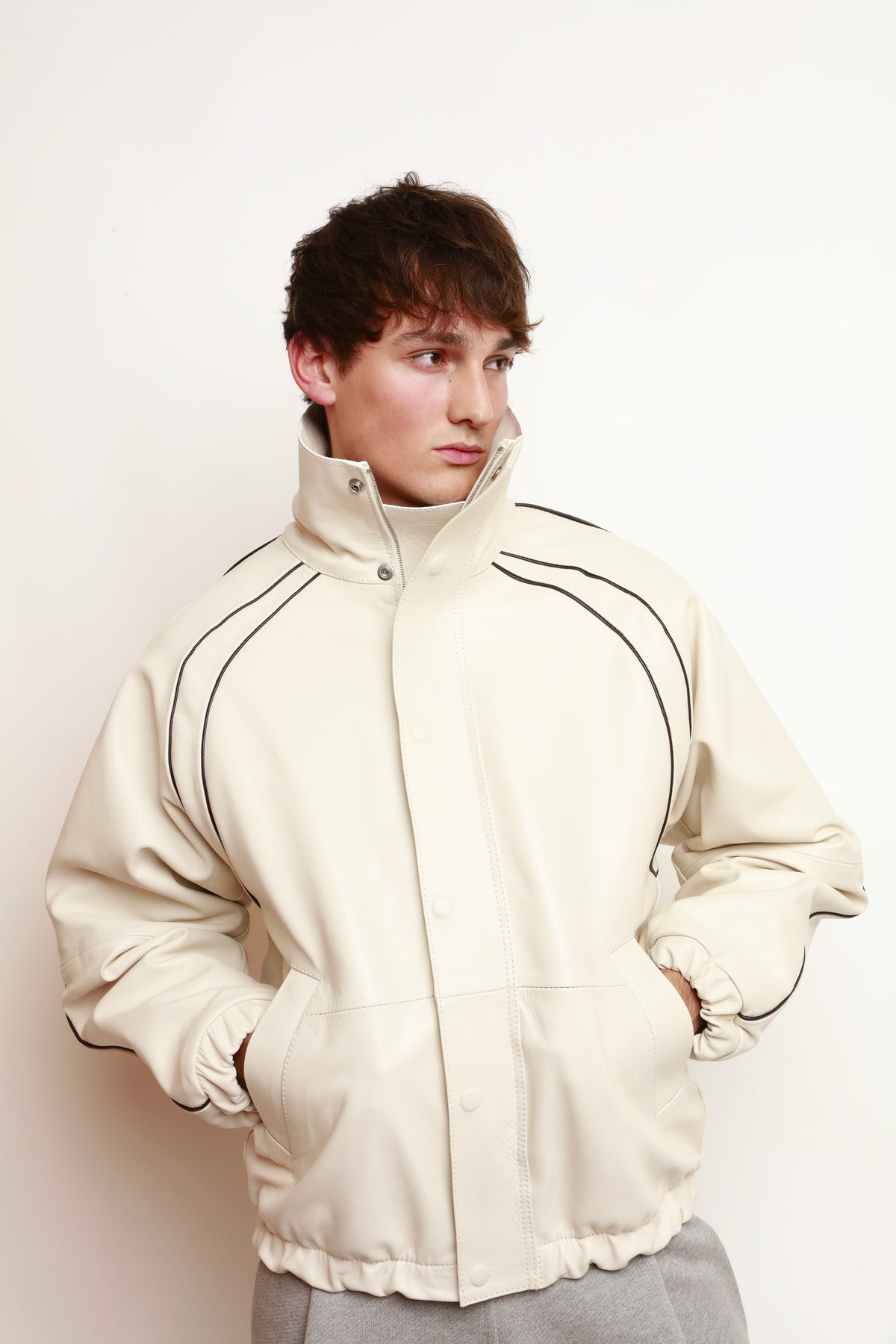WHITE NAPPA SPORT JACKET