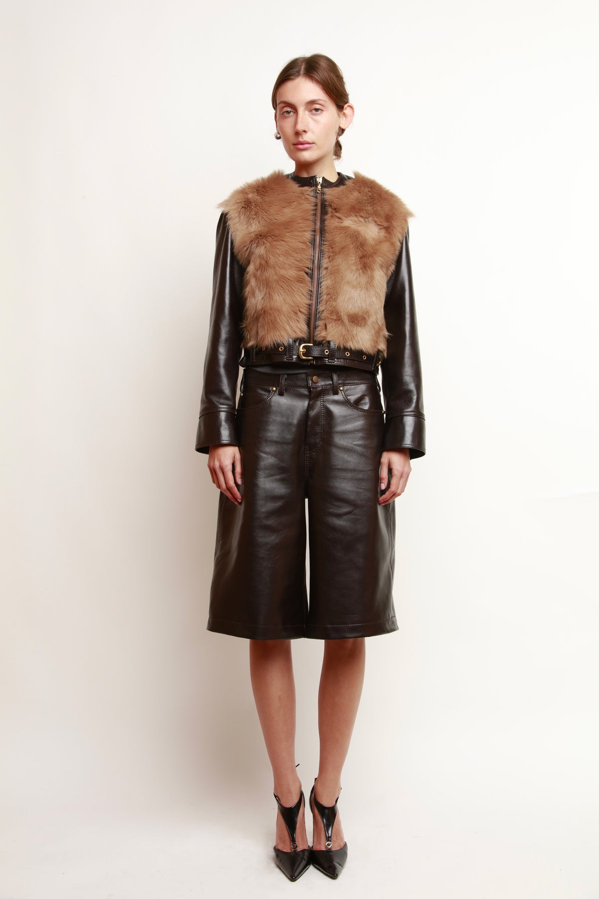 SHEARLING PANEL JACKET