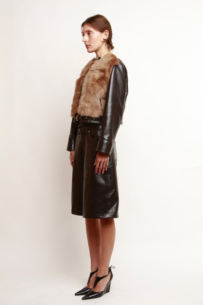 SHEARLING PANEL JACKET