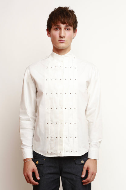 WHITE STUDDED SHIRT