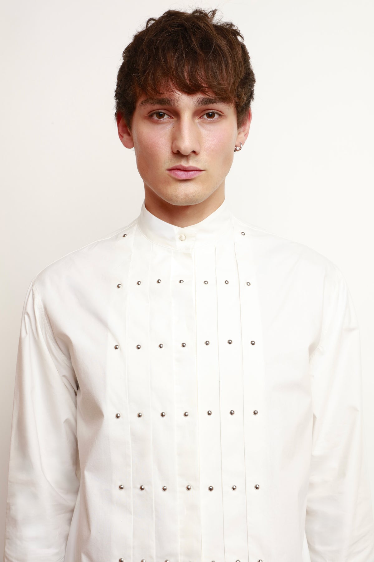 WHITE STUDDED SHIRT