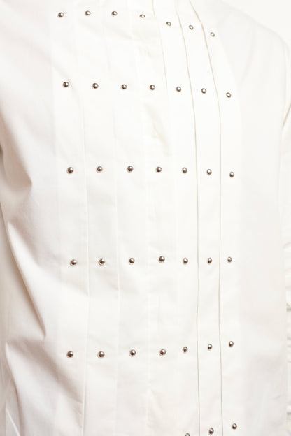 WHITE STUDDED SHIRT
