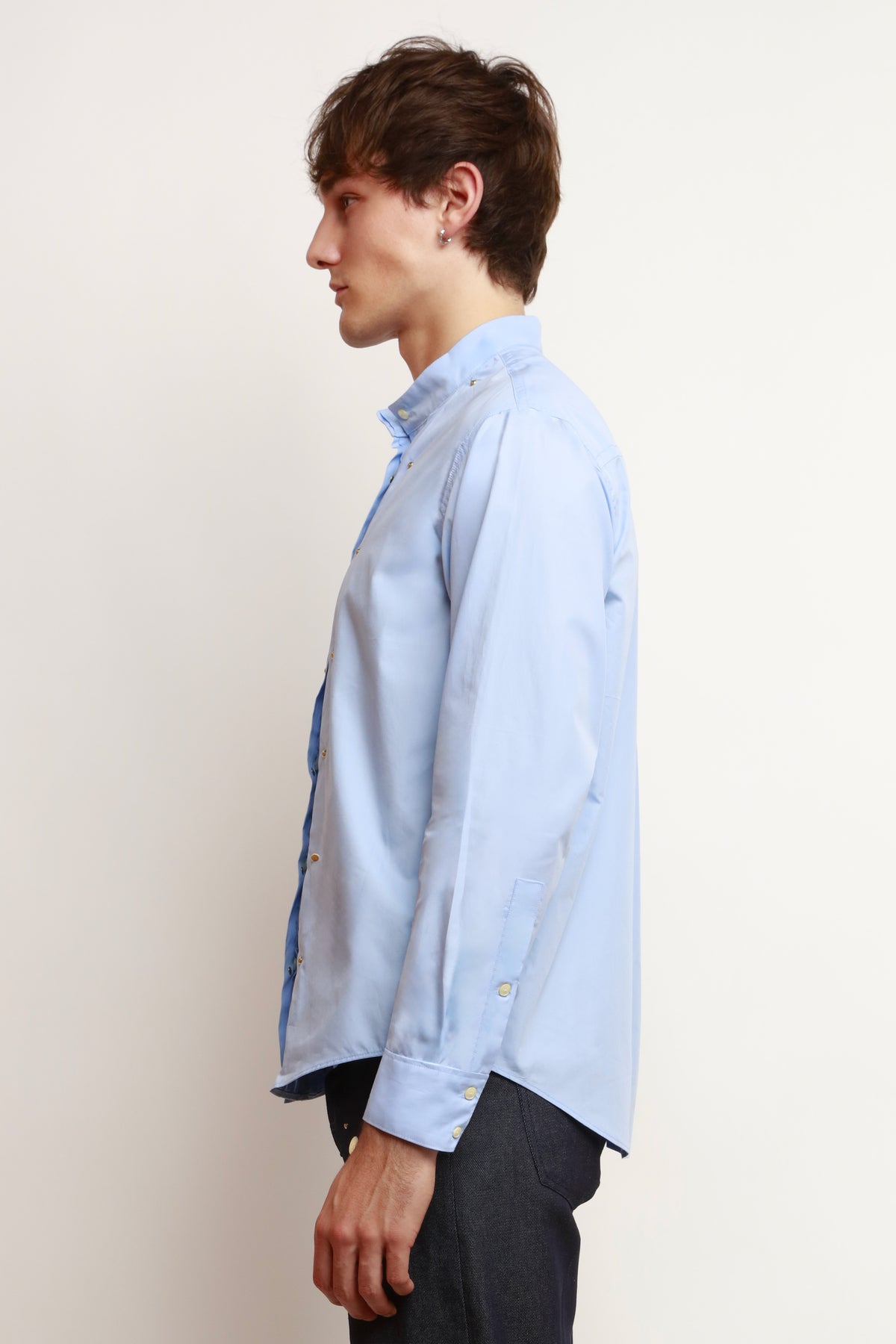 BLUE STUDDED SHIRT
