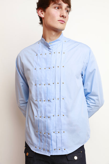 BLUE STUDDED SHIRT
