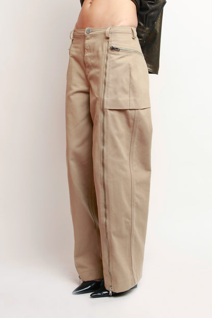PANTALON ZIPPÉ BEIGE
