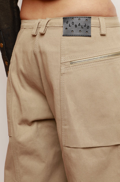 PANTALON ZIPPÉ BEIGE