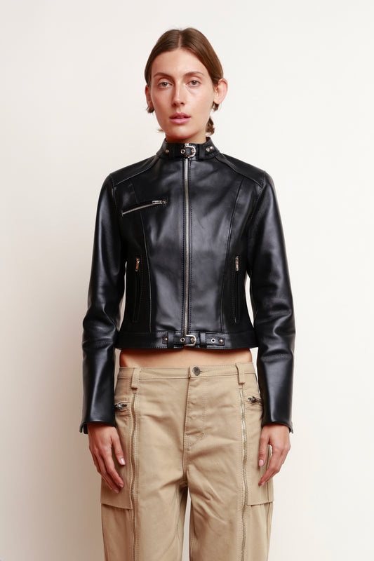 BLACK BIKER JACKET