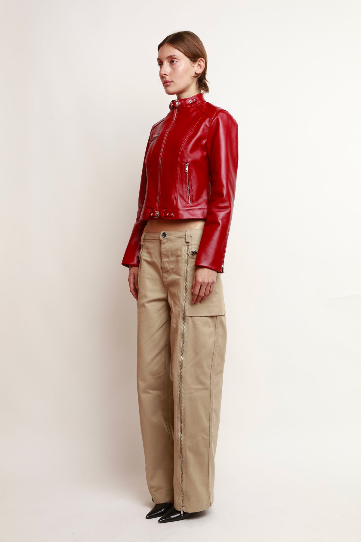 RED BIKER JACKET