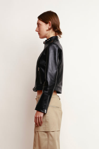 BLACK BIKER JACKET
