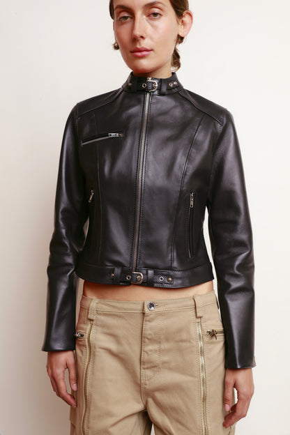BLACK BIKER JACKET