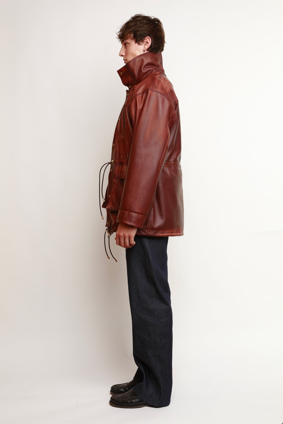 WASHED LEATHER PARKA