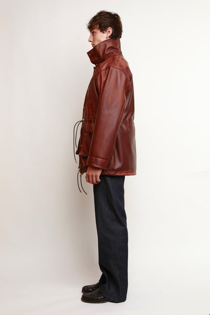 WASHED LEATHER PARKA