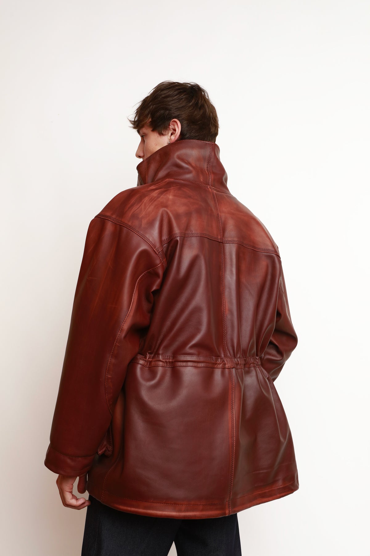 WASHED LEATHER PARKA