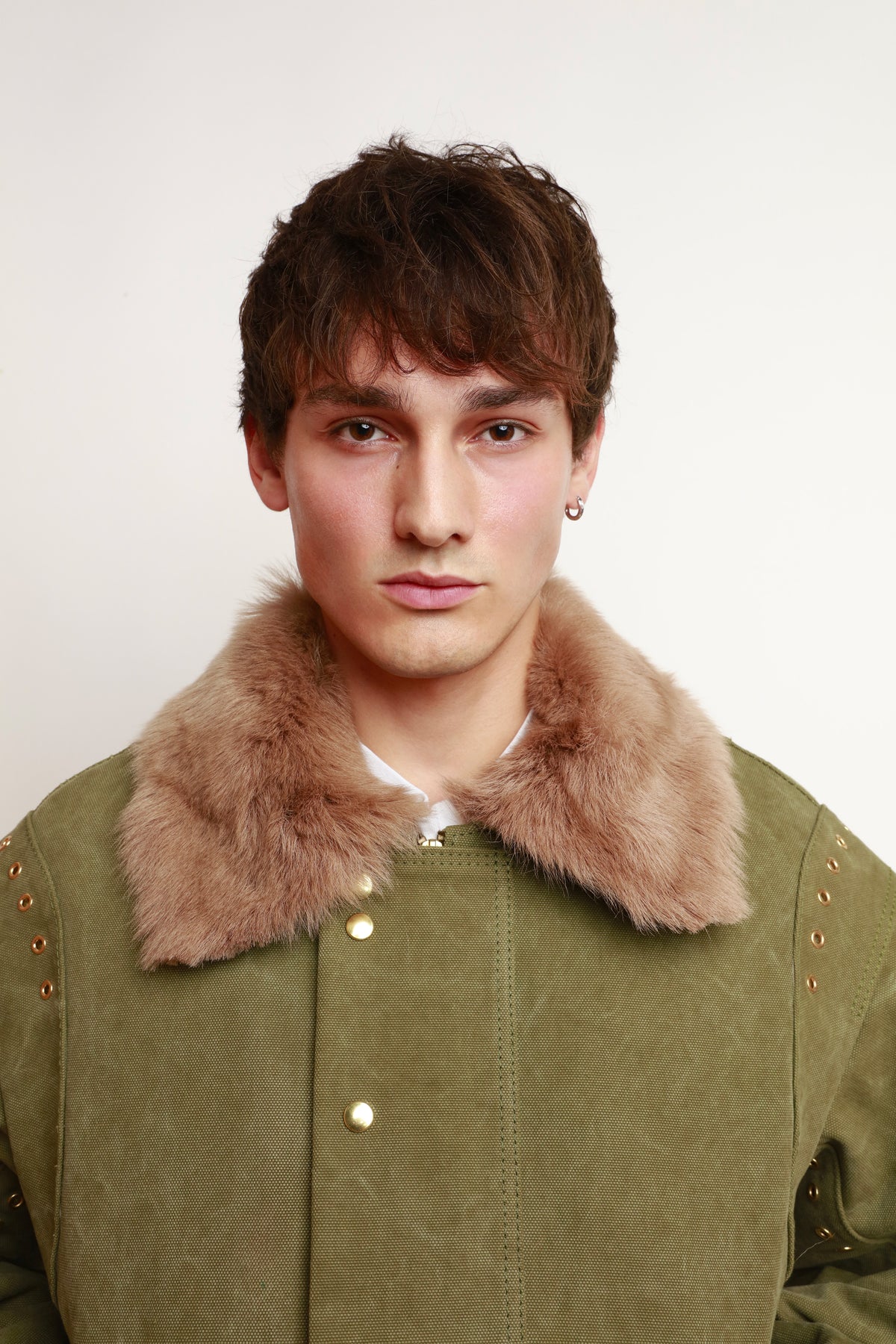 KHAKI CANVAS BOMBER