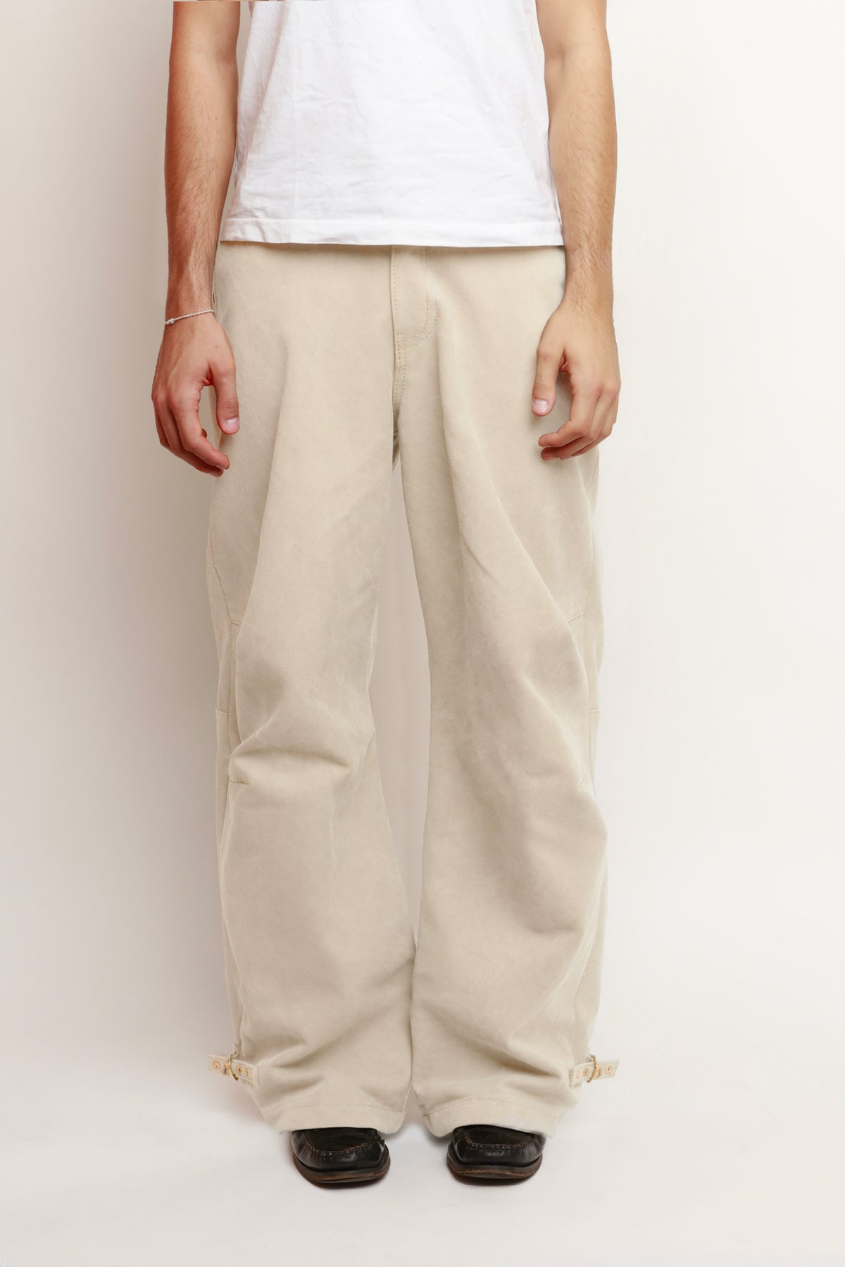 PANTALON EN CANVAS IVOIRE