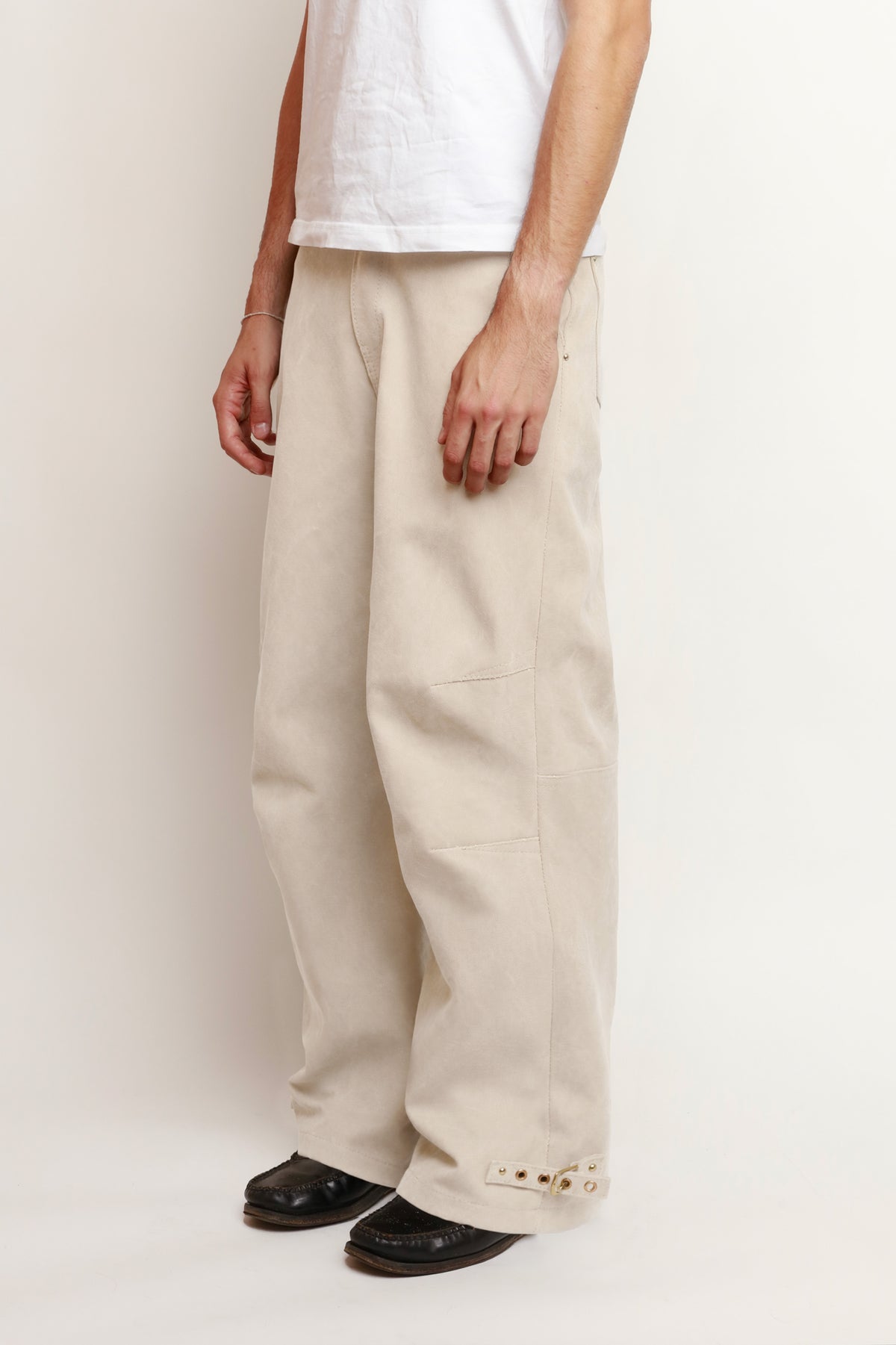 PANTALON EN CANVAS IVOIRE