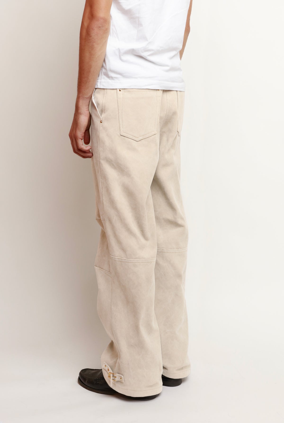 PANTALON EN CANVAS IVOIRE