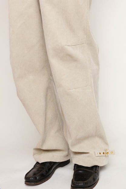 PANTALON EN CANVAS IVOIRE