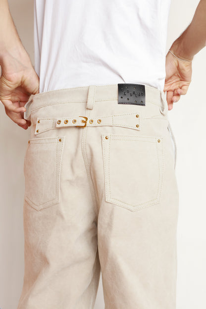 PANTALON EN CANVAS IVOIRE