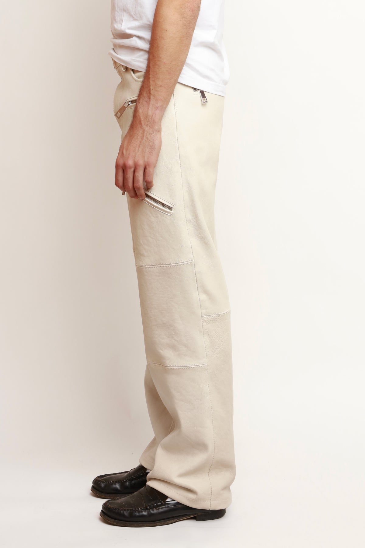 PANTALON ZIPPÉ BLANC