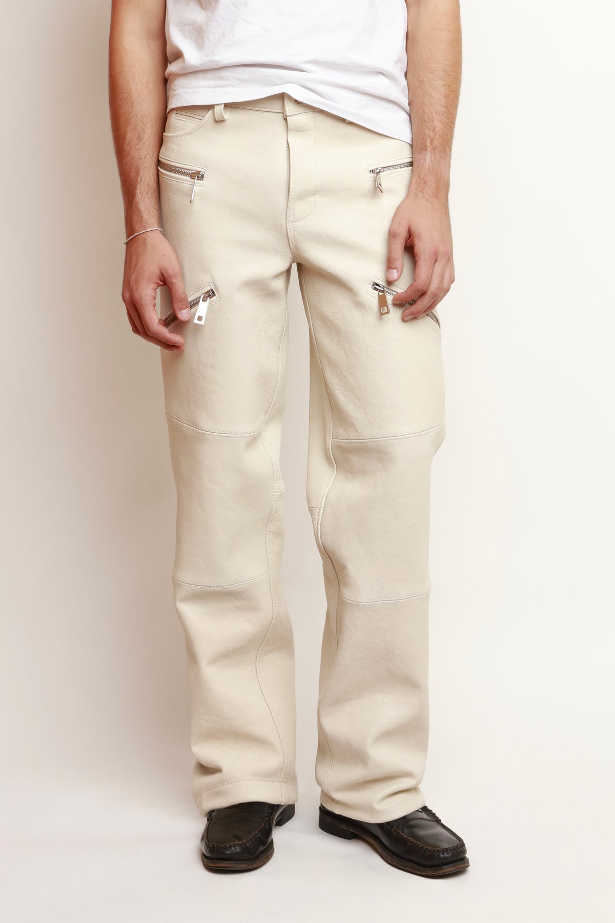 PANTALON ZIPPÉ BLANC