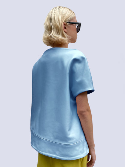 LIGHT BLUE NAPPA BELL TOP