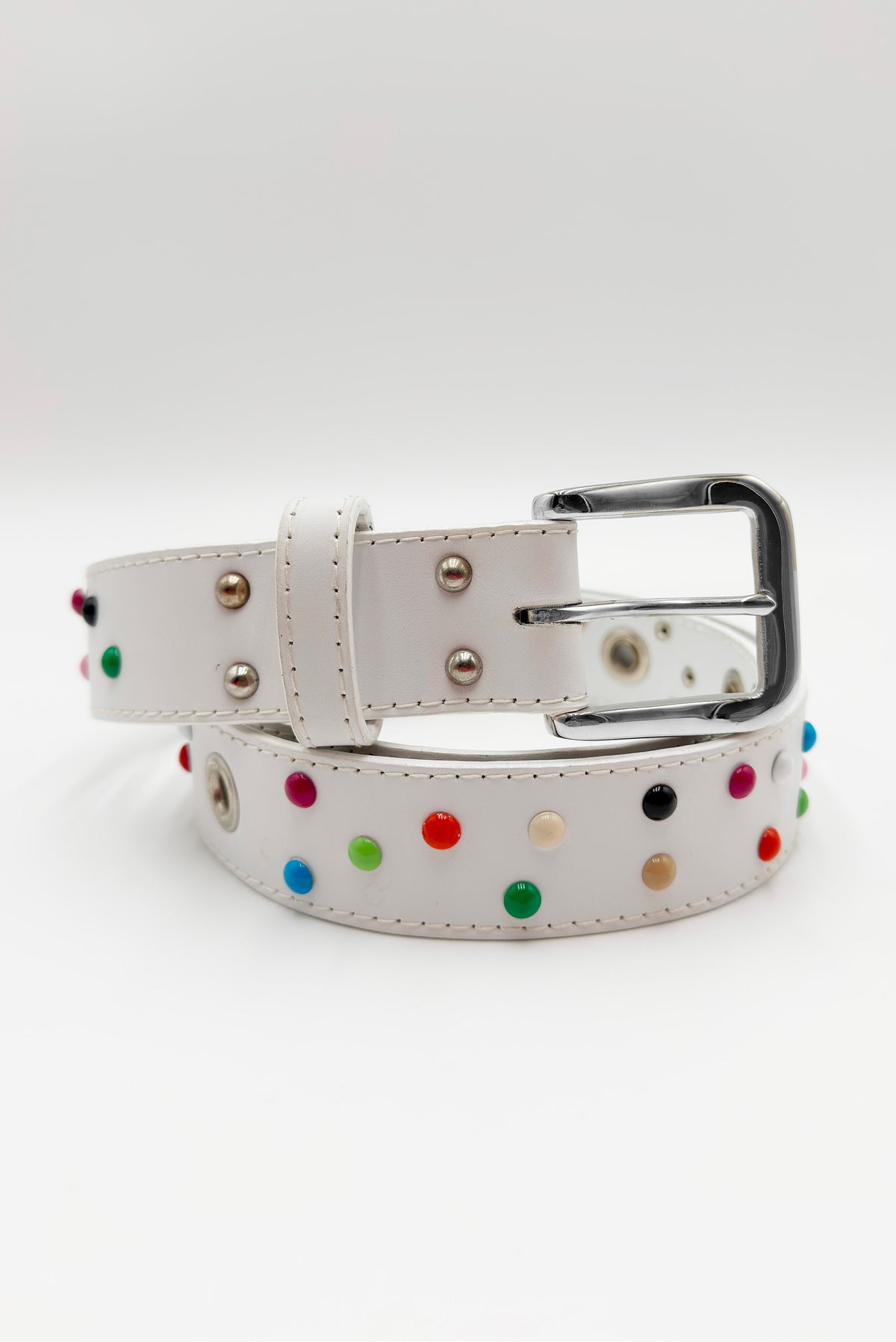 CEINTURE À RIVETS ARC-EN-CIEL