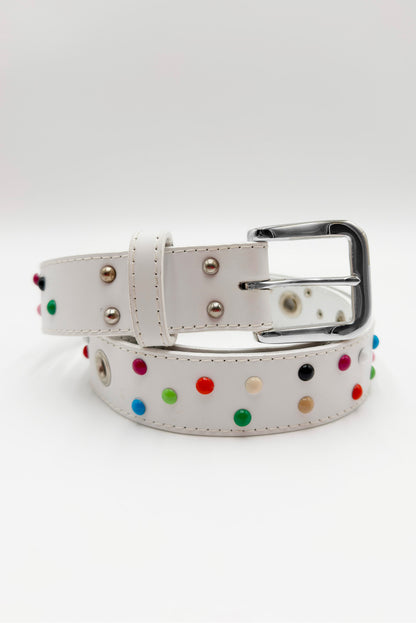 CEINTURE À RIVETS ARC-EN-CIEL
