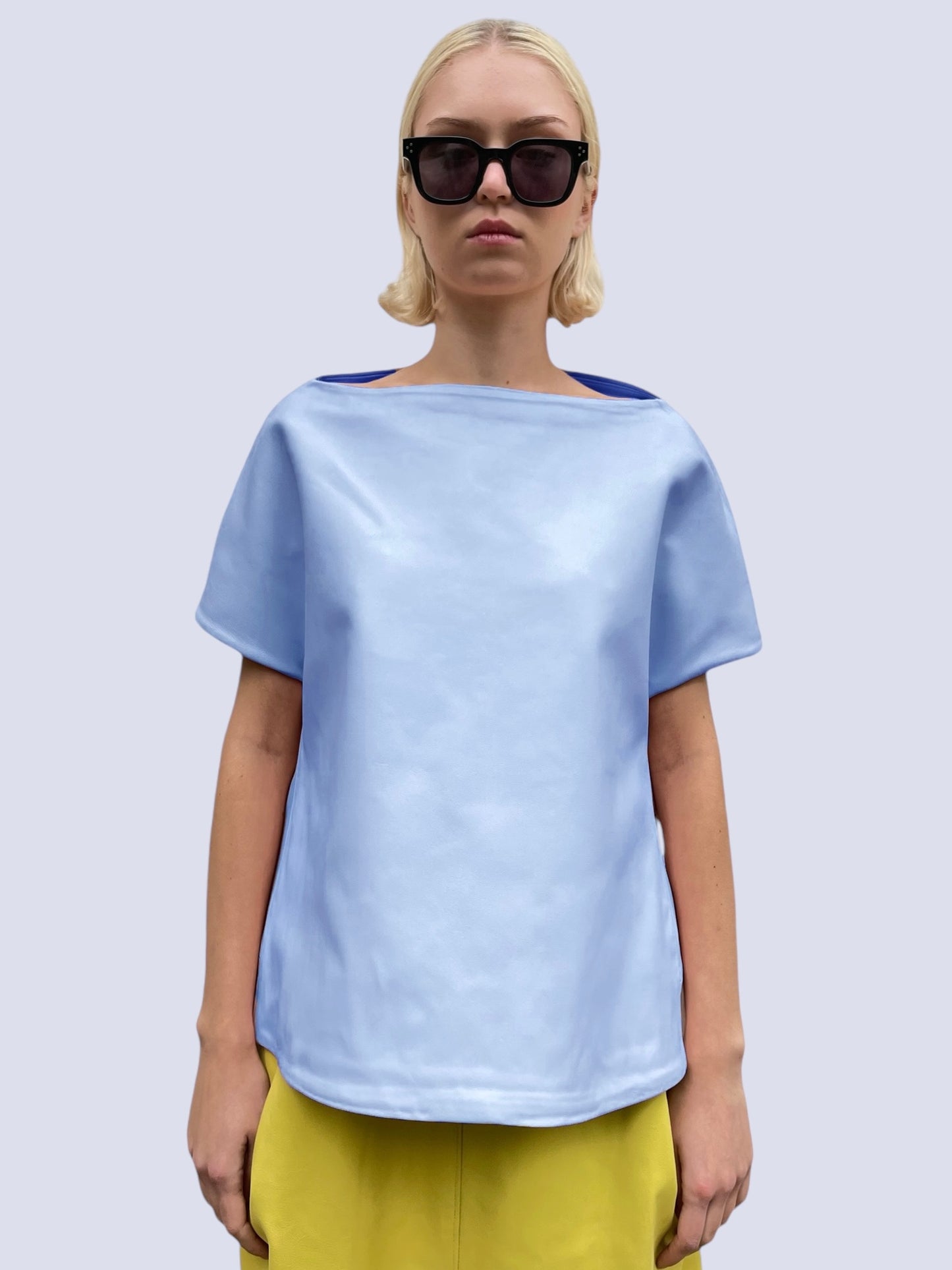 LIGHT BLUE NAPPA BELL TOP