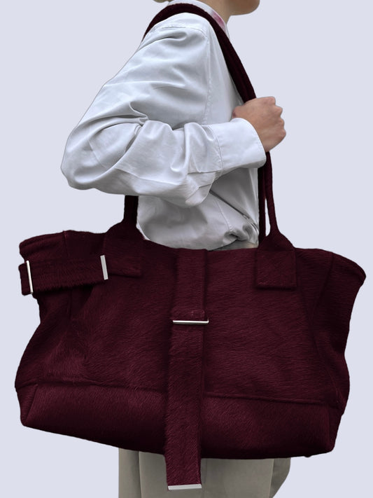 WINE COW HAIR WEEKENDER BAG