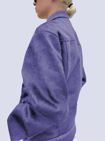 MAUVE COW HAIR JACKET