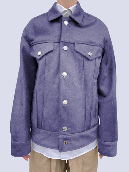 MAUVE COW HAIR JACKET