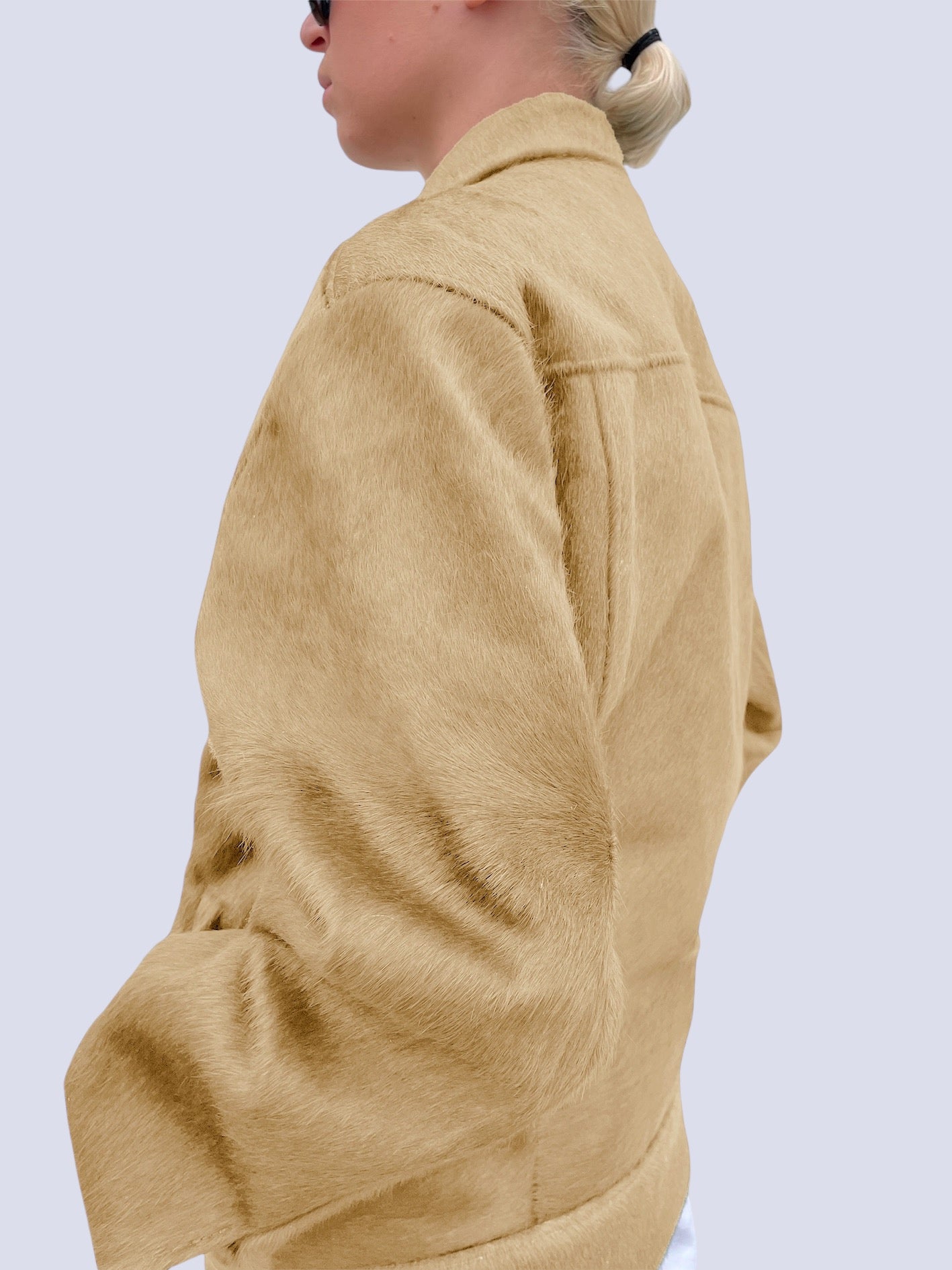 BEIGE COW HAIR JACKET