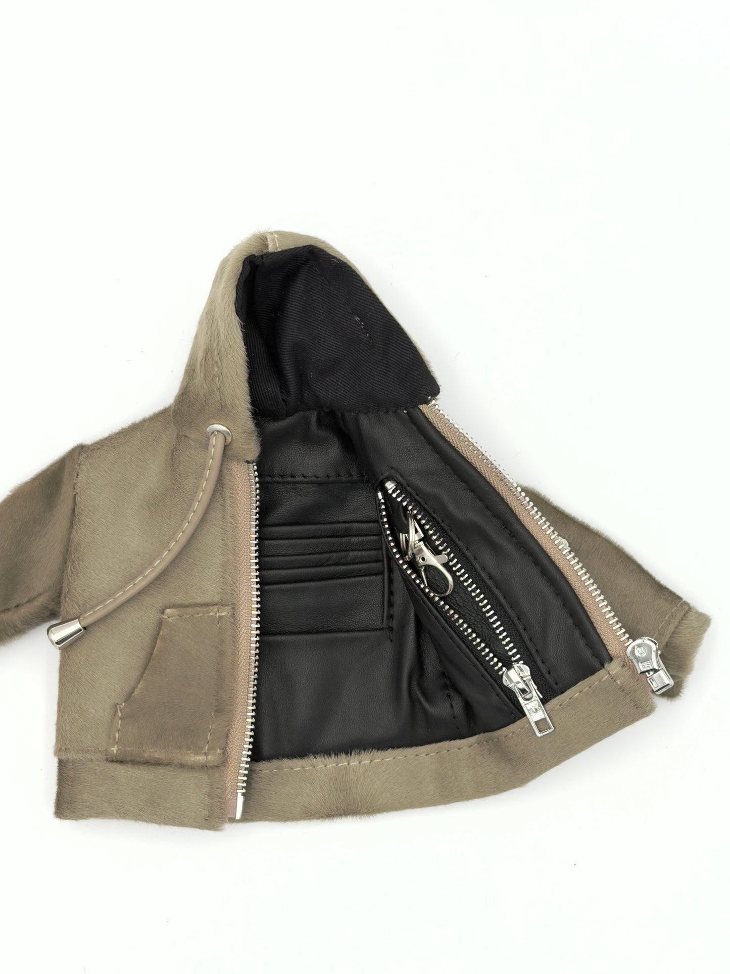 GREY PONY MINI JACKET WALLET