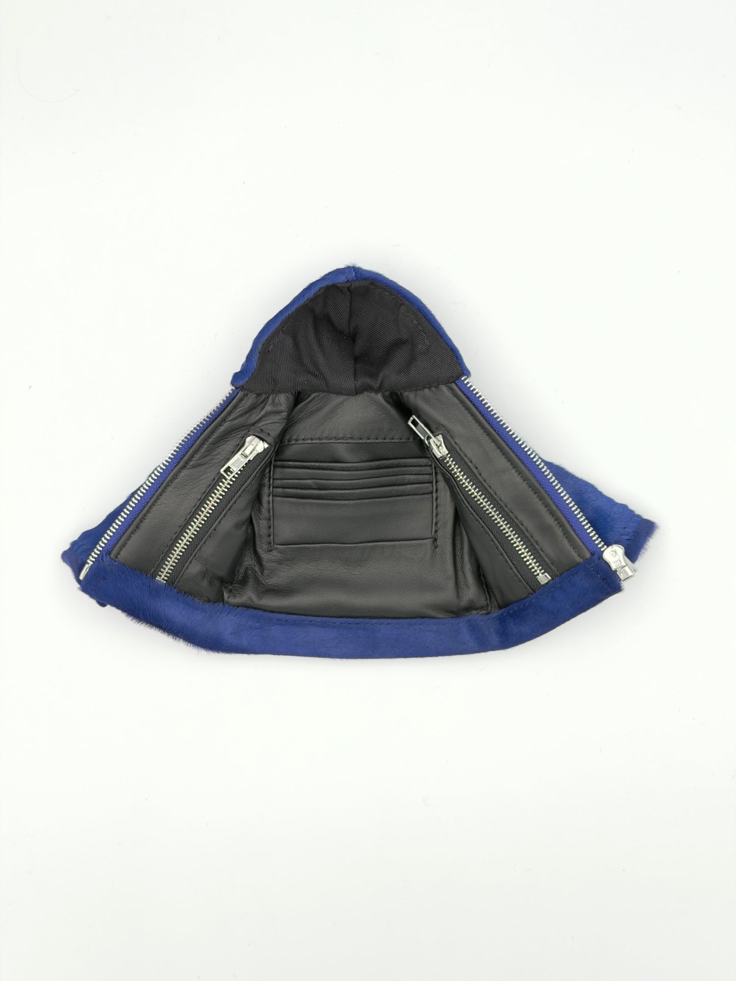 NAVY PONY MINI JACKET WALLET