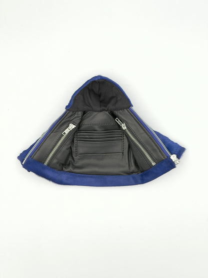 NAVY PONY MINI JACKET WALLET